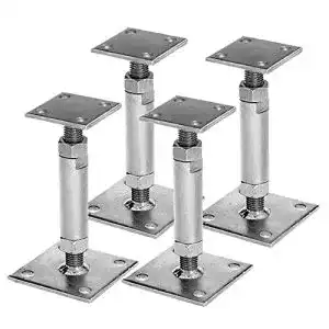 Pfostenträger Ts Exclusiv 4x GAH mit 2 Platten verzinkt und höhenverstellbar