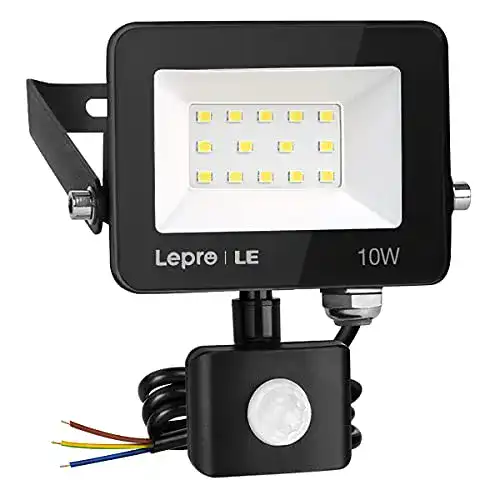 Lepro 10W LED-Strahler mit Bewegungsmelder für Außenbereich