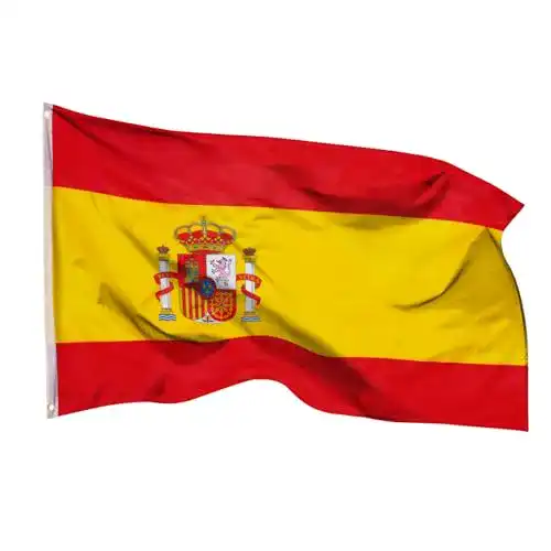 Spanien Flagge 90×150 cm aus Polyester mit Messingösen
