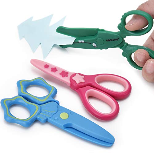 Kinder Sicherheitsschere Set, 3 Stück Bastelscheren für Kinder