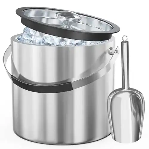 Eisbehälter FiveHome 2L aus Edelstahl für Eiswürfel