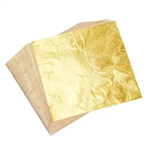 Blattgold Kuuqa 100 Blatt Imitation für Kunstprojekte und Handwerk