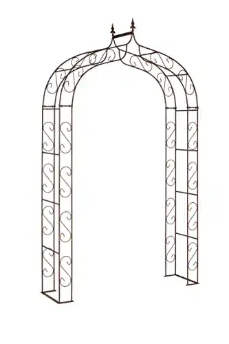 Rosenbogen Hirsch aus Metall in Terracotta-Optik mit Spitze
