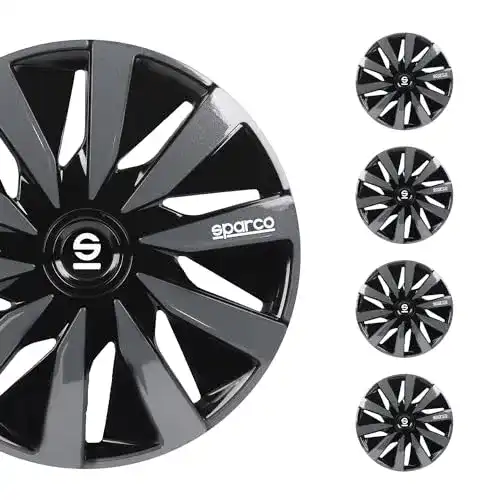 Radkappen Sparco SPC1691BKGR Lazio 16 Zoll Radzierblenden