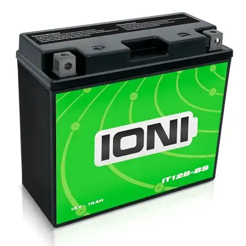 Motorradbatterie 12 V 10 Ah Ioni AGM IT12B-BS kompatibel mit YT12B-BS