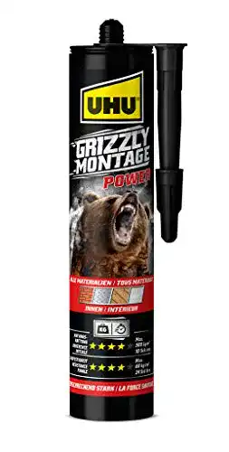 Montagekleber UHU Grizzly Power Kartusche für starke Verbindungen