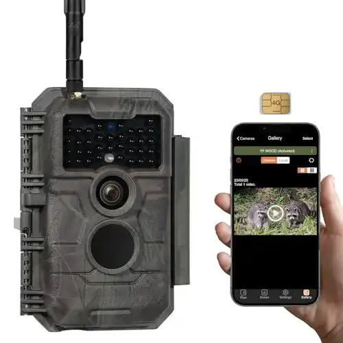 Wildkamera GardePro X20 4G LTE mit SIM-Karte und App, 32MP 1296P
