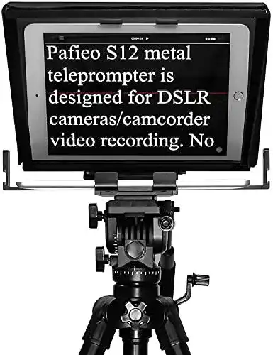 Pafieo Teleprompter 13 Zoll S12 für DSLR mit Fernbedienung