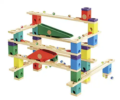 Hape E6009 Quadrilla Vertigo Kugelbahn – Konstruktionsspielzeug für Kinder