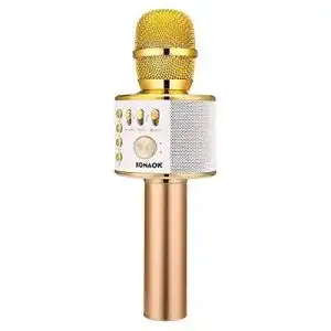 Bonaok Drahtloses Bluetooth Karaoke Mikrofon für iPhone und Android