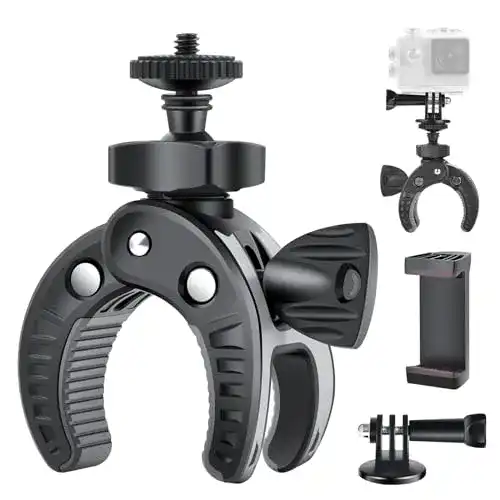 UTEBIT Fahrradhalterung für GoPro Kameras mit 1/4 Zoll Anschluss