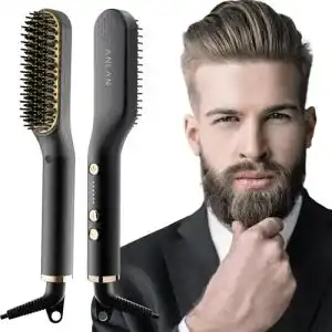 Bartglätter Anlan 2 in 1 für Männer mit Mini Haarglätter und 5 Temperaturstufen