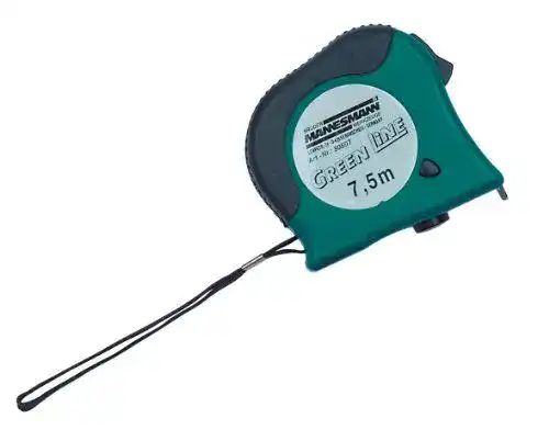 Bandmaß Mannesmann 7,5 m x 25 mm für präzise Messungen
