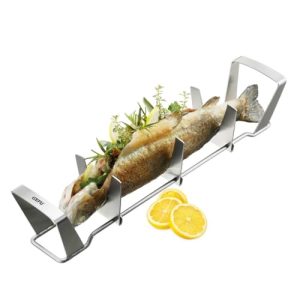 Fischbräter Gefu Fischhalter aus Edelstahl für Grill und Backofen