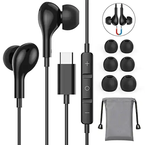 USB-C Kopfhörer Guguearth In-Ear mit Magnetischem Design