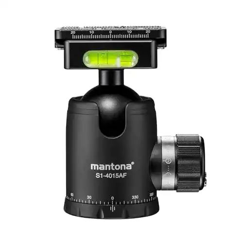 Kugelkopf Mantona Fortress 40 mm, Stativkopf bis 15 kg mit 360° Funktion
