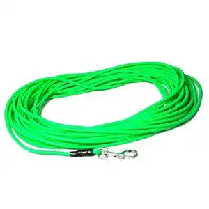 Schleppleine aus Biothane Mystique mit Standard Karabiner in neongrün