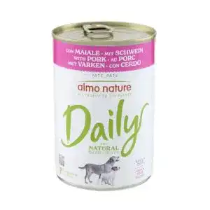 Almo Nature Daily Nassfutter für Hunde mit Schwein im 24er Pack