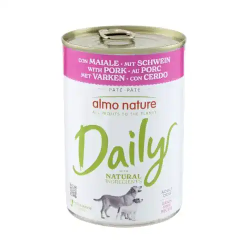 Almo Nature Daily Nassfutter für Hunde mit Schwein im 24er Pack