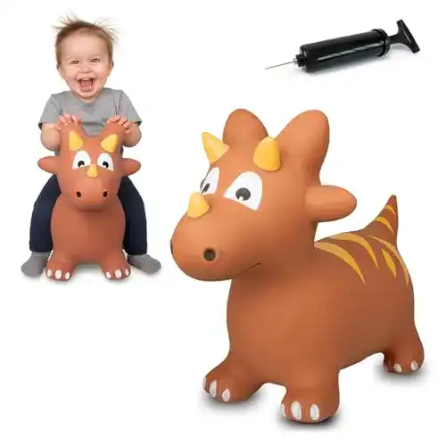 Hüpftier Jamara 460591 – Dino mit Pumpe – BPA-frei, bis 50 kg
