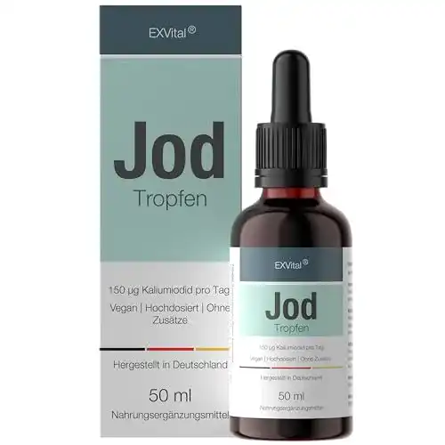 Exvital Jod Tropfen 150 µg Kaliumiodid – 50 ml flüssige Jodid-Lösung
