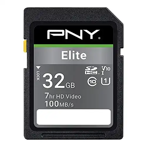 Pny Elite SDHC Karte 32GB Class 10 UHS-I U1 mit 100MB/s