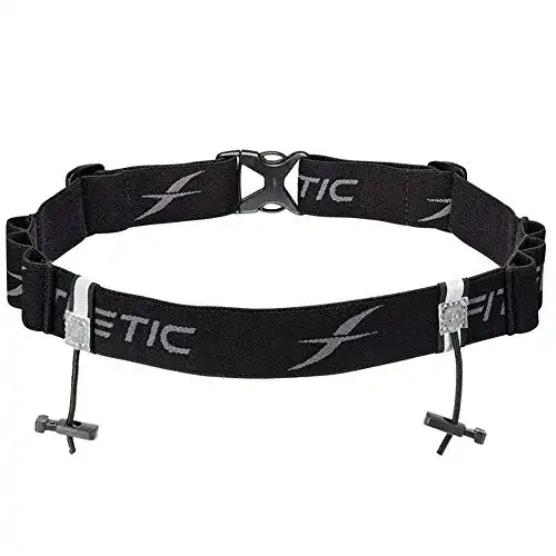 Startnummernband Fitletic Race II mit Gelschlaufen in Schwarz/Grau