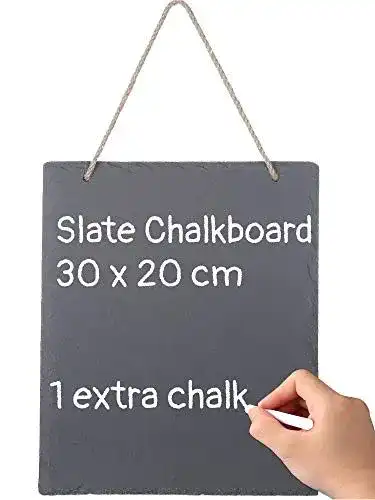 Schiefertafel zum Beschriften 30×20 cm mit Kreide