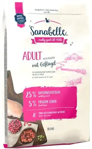 Sanabelle Katzenfutter Adult mit Geflügel für ausgewachsene Katzen