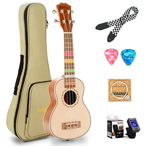 Sopran-Ukulele Balnna Konzert-Ukulele 58,4 cm mit Zubehör