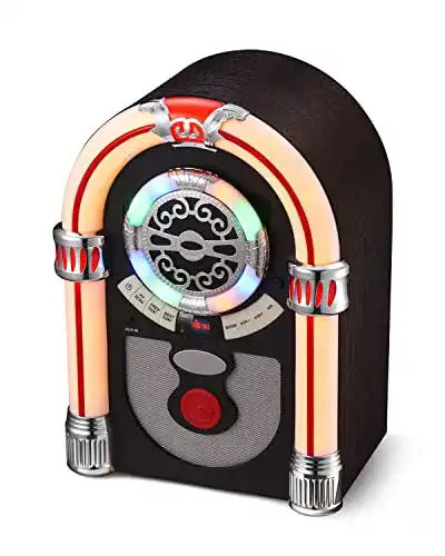 Musikbox UEME Retro Jukebox mit CD-Spieler und Bluetooth-Funktion
