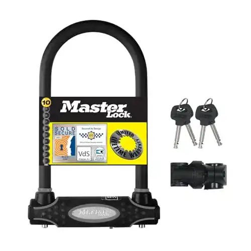 Bügelschloss von Master Lock mit Halterung für Fahrräder