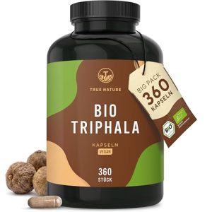 Triphala True Nature Bio – 360 Kapseln mit 2.000mg pro Tagesportion
