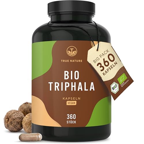 Triphala True Nature Bio – 360 Kapseln mit 2.000mg pro Tagesportion