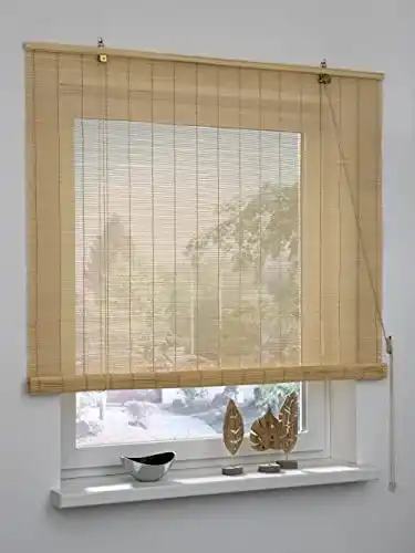 Bambusrollo Gardinia Natur für Decken- oder Wandmontage