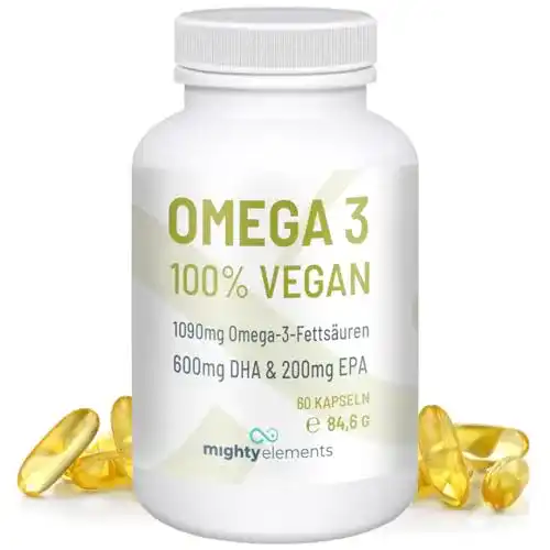 Algenöl Kapseln Mighty Elements Omega 3 vegan – 60 Kapseln