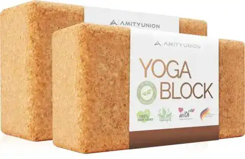 Yogablock Amityunion 2er Set aus Kork für Yoga und Pilates