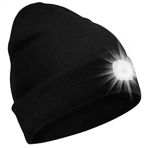 LED Beanie von SPGOOD mit integrierten Lichtern für mehr Sichtbarkeit