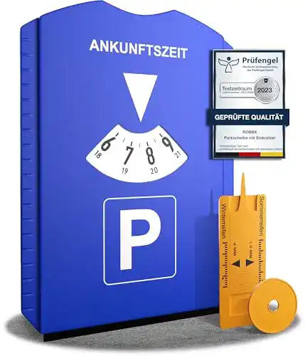 Parkscheibe mit Eiskratzer für Auto und Motorrad von ROBBX