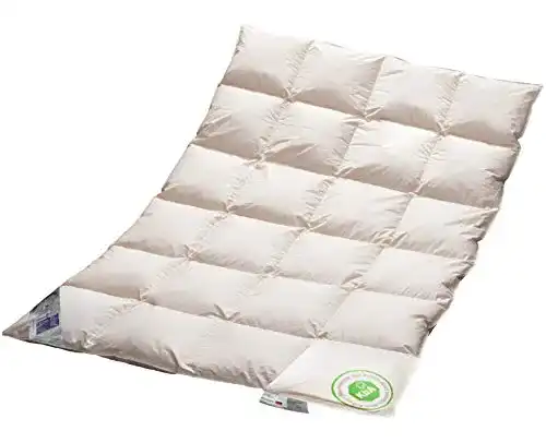 Daunendecke 200 x 200 cm Vitaschlaf Bio-Luxe KBA Arktik