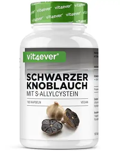 Knoblauchkapseln mit schwarzem Knoblauchextrakt 15:1 – 180 vegetarische Kapseln