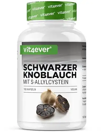 Knoblauchkapseln mit schwarzem Knoblauchextrakt 15:1 – 180 vegetarische Kapseln
