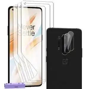 Zerrshoo Panzerglas Schutzfolie für OnePlus 8 Pro 3 Stück TPU und 2 Stück Kamera Schutzglas