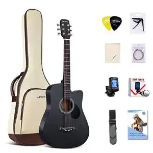 Anfänger-Gitarre Lankro 38 Zoll Akustikgitarre Set für Einsteiger
