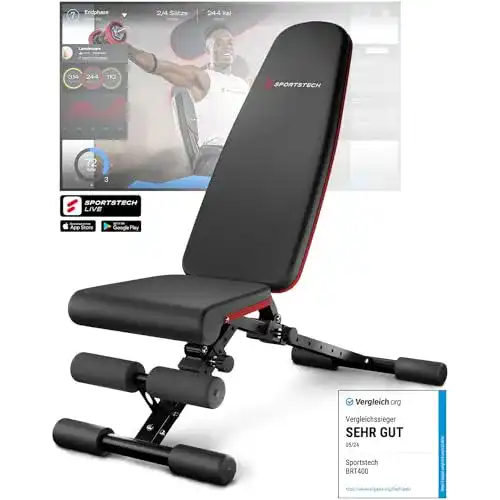 Hantelbank Sportstech Premium klappbar für das Heimtraining