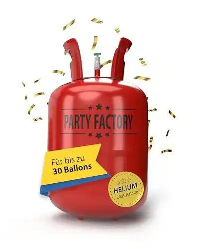 Heliumflasche für 30 Luftballons von Party Factory