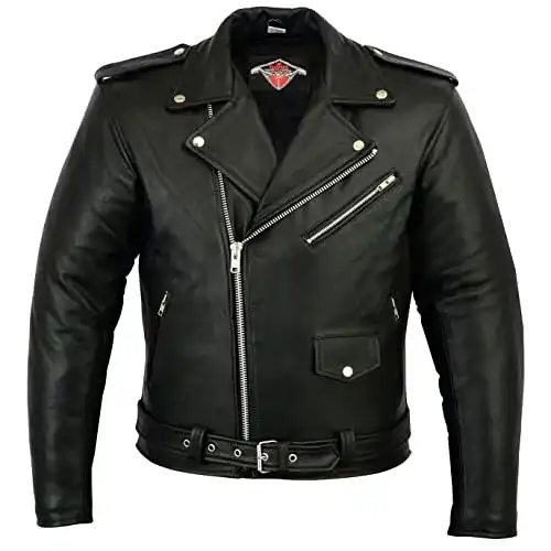 Motorrad Lederjacke für Herren von Texpeed mit Protektoren