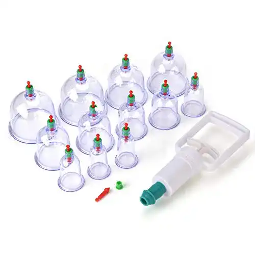Schröpfglas Set von ZJchao mit 12 Saugnäpfen für Schröpfen