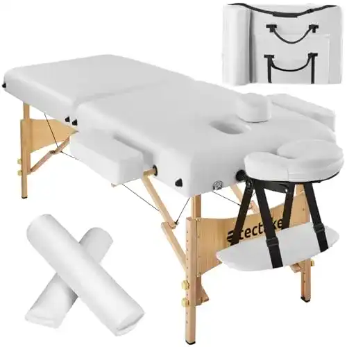 Massageliege tectake 2 Zonen klappbar – praktischer Massagetisch