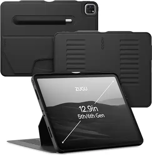 ZUGU Case für iPad Pro 12.9 (2022/2021) – Schutzhülle mit Standfunktion